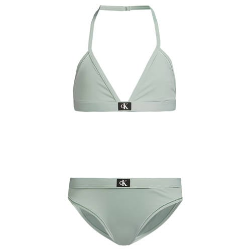 Calvin Klein triangel bikini mintgroen Meisjes Nylon Effen
