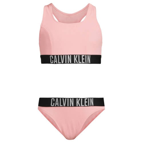 Calvin Klein crop bikini roze Meisjes Nylon Logo - maat 140/152 afbeelding