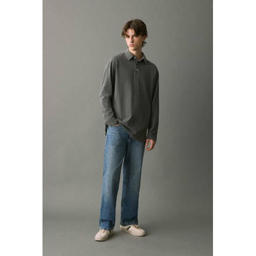 MANGO TEEN straight leg straight leg jeans medium blue denim Blauw Effen - maat 164(XS) afbeelding