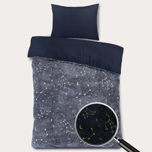velours glow in the dark dekbedovertrek (120x150 cm)