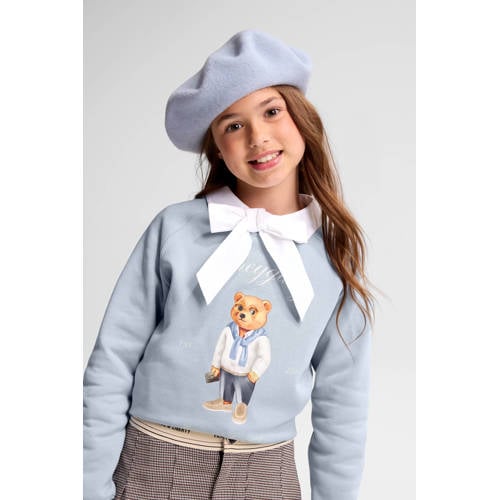 Baron Filou Honeygang sweater lichtblauw Printopdruk - maat 140-146 afbeelding