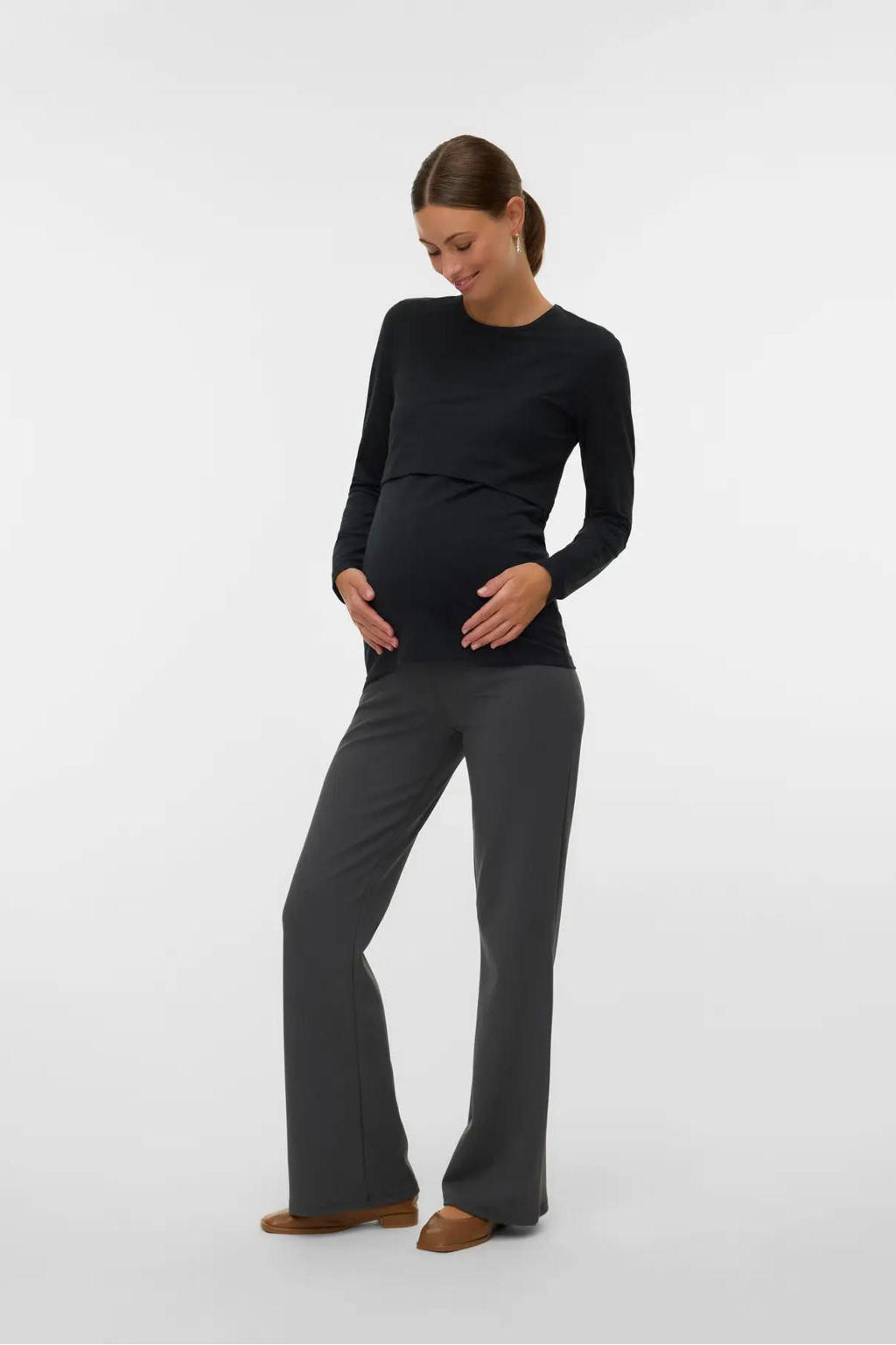 ONLY MATERNITY Zwangerschaps- En Voedings Midi Jurk Met Panterprint Bruin Zwart 17396363 ONLY MATERNITY Zwangerschaps- En Voedings Midi Jurk Met Panterprint Bruin Zwart 17396363