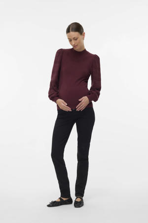 high waist zwangerschaps slim fit jeans black denim