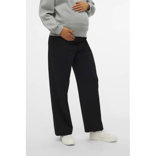 VERO MODA MATERNITY wide leg high waist zwangerschaps casual broek zwart Dames Polyester
