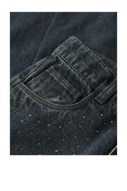 thumbnail: NAME IT KIDS wide leg high waist wide leg jeans dark blue denim