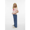 VERO MODA GIRL wide leg high waist gebloemde wide leg jeans medium blue denim