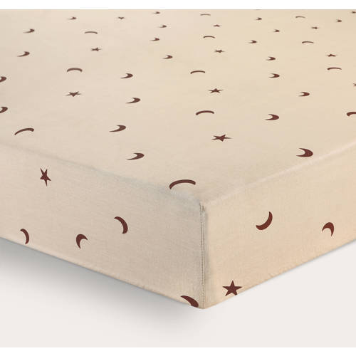 NOUS Kids ledikant hoeslaken katoen (60x120 cm) - zand Beige Sterren 60*120 afbeelding