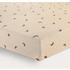 NOUS Kids Moon & star katoenen kinderhoeslaken met sterren 150x70 cm - zand