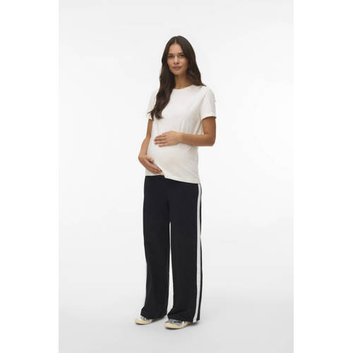MAMALICIOUS regular high waist zwangerschaps casual broek zwart Dames Katoen - maat M afbeelding