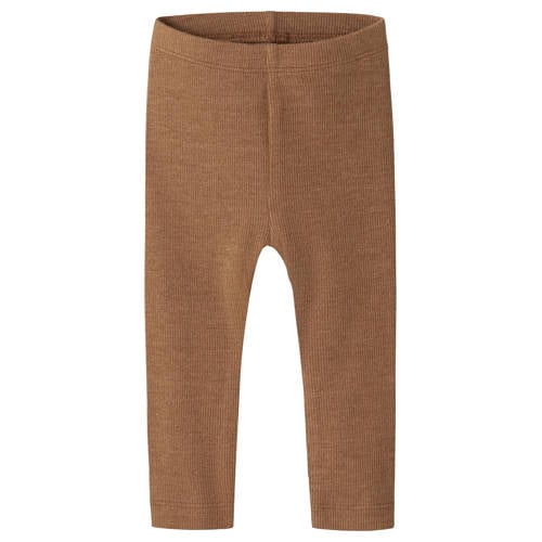 NAME IT BABY skinny babybroek bruin Legging Jongens/Meisjes Katoen Effen - maat 86 afbeelding