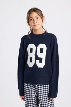 gebreide trui donkerblauw