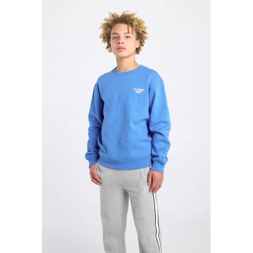 America Today sweater met backprint blauw Backprint - maat 146/152 afbeelding