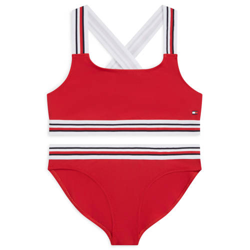 Tommy Hilfiger crop bikini rood Meisjes Nylon Meerkleurig