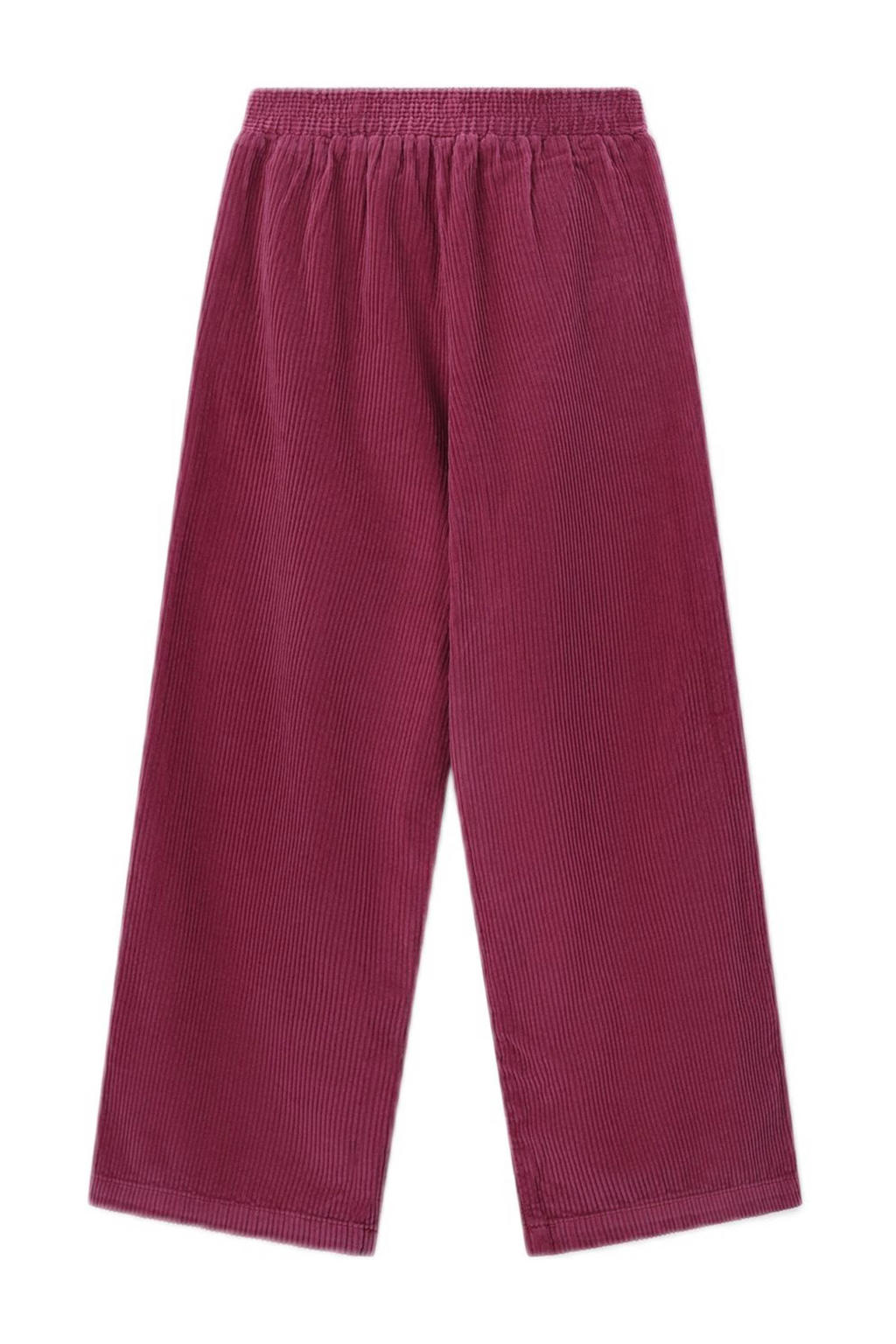 Sissy-Boy corduroy wide leg casual broek donkerrood