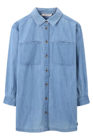 denim blousejurk light blue denim