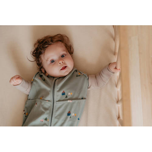 Puckababy The Original Mini inbakerslaapzak 3-6 mnd Groen/multicolor Inbakerdoek