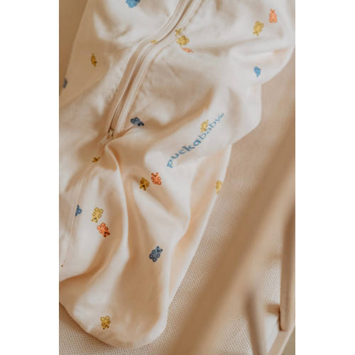 Puckababy The Bag Newborn baby slaapzak 0-6 mnd Ecru/gummy bears Babyslaapzak