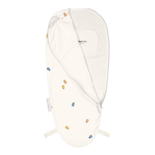 Puckababy The Original Piep inbakerslaapzak 0-3 mnd Ecru/gummy bears Inbakerdoek