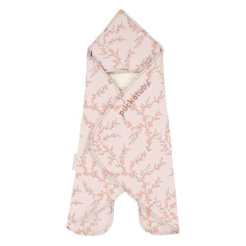 Puckababy Newborn The Gogo wikkeldeken 0-7 mnd teddy Rosé/blossom Bloemen