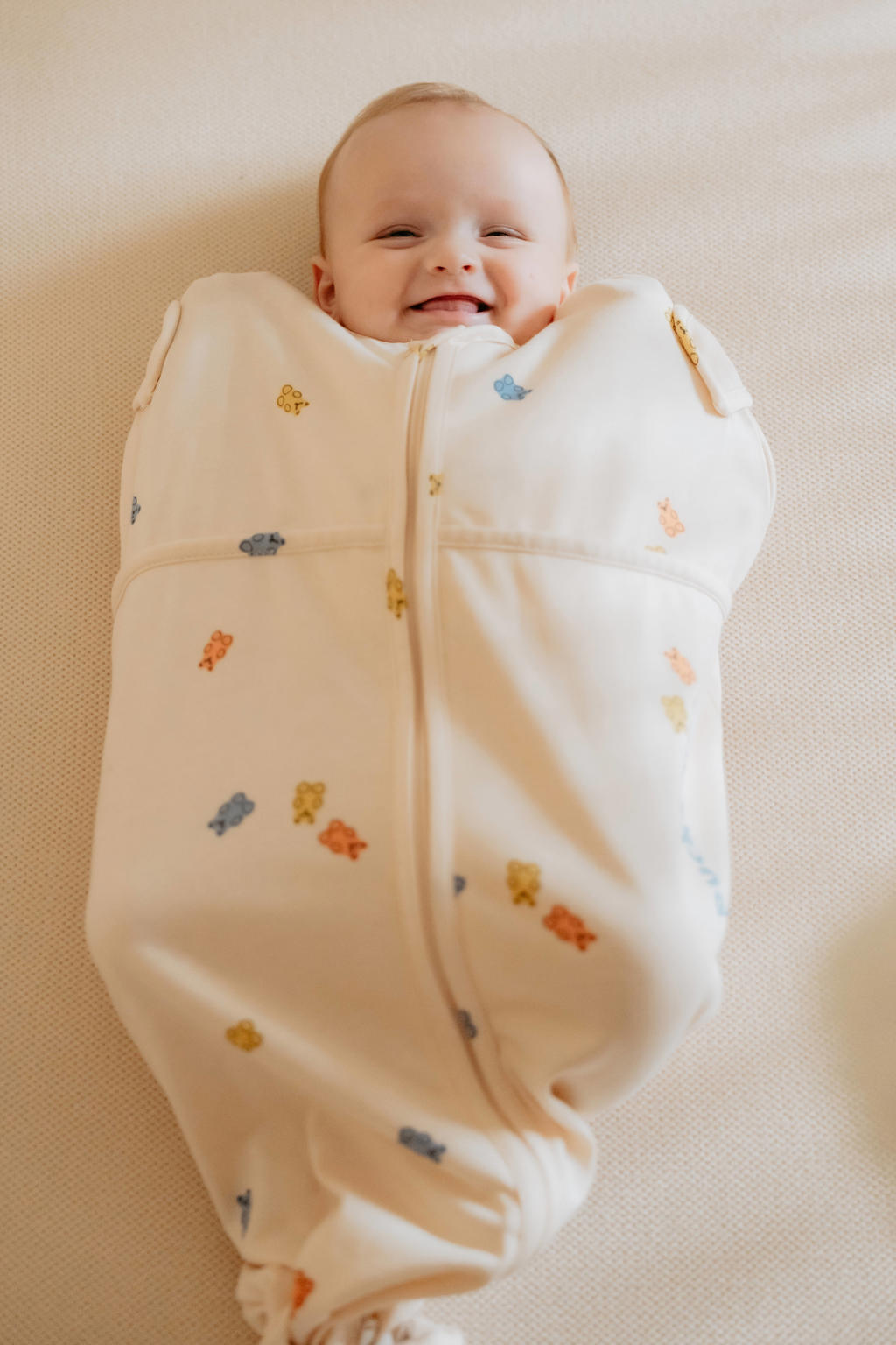 Puckababy The Original Mini inbakerslaapzak 3-6 mnd Ecru/gummy bears