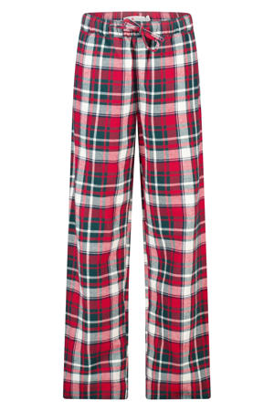 pyjamabroek met geruite print rood