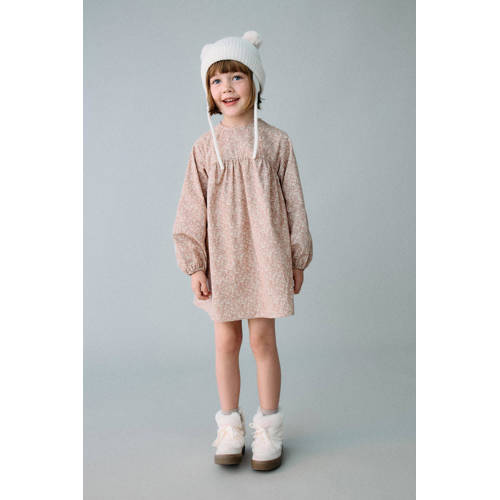 Mango Kids gebloemde blousejurk roze Meisjes Katoen Ronde hals Bloemen - maat 98 afbeelding