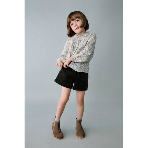 Mango Kids Short Groen Meisjes Corduroy Effen - maat 98 afbeelding