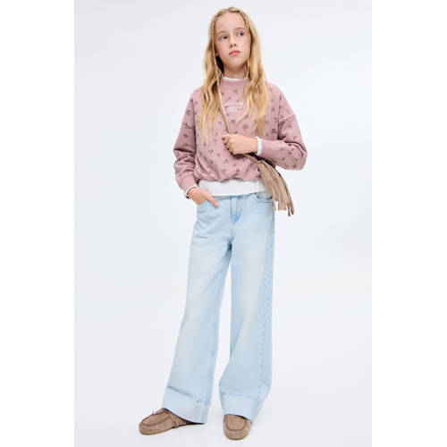 Mango Kids sweater roze All over print - maat 152 | Sweater van Mango Kids afbeelding