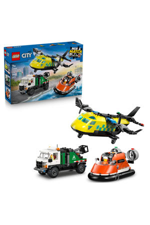 Vliegtuig, servicewagen en hovercraft remix 60505 