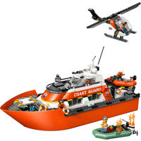 thumbnail: LEGO City Kustwacht reddingsboot met helikopter 60504