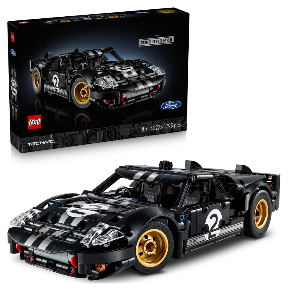 LEGO Technic 1966 Ford GT40 MKII Racewagen Auto Bouwpakket 42223