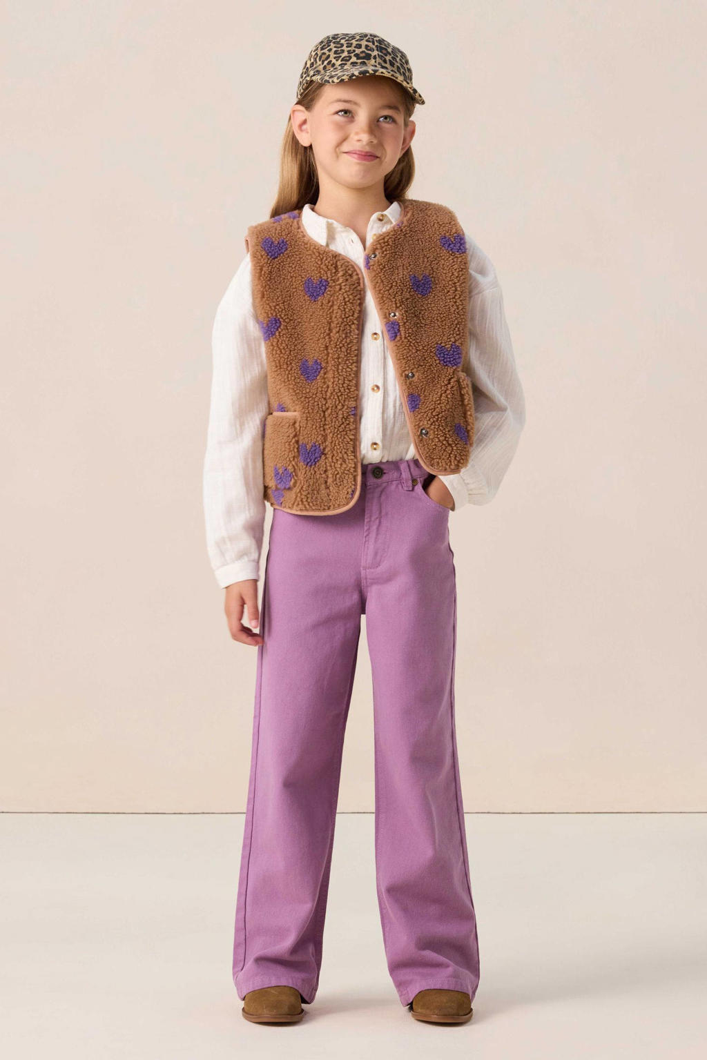 Sissy-Boy gilet met hartjes bruin