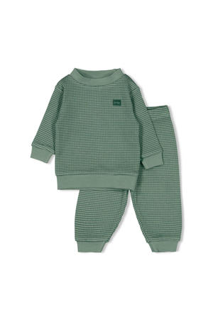 Wafelpyjama - Family Limited Edition zeegroen