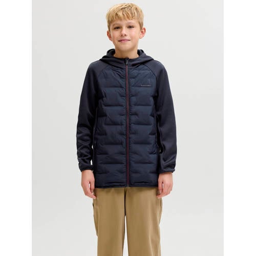 JACK & JONES JUNIOR jack lente gebreid donkerblauw Jas Jongens Polyester Capuchon - maat 164 afbeelding