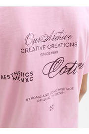 thumbnail: JACK & JONES JUNIOR T-shirt met backprint roze
