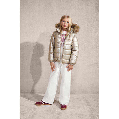 Mango Kids outdoor jas Meisjes Capuchon - maat 152 afbeelding