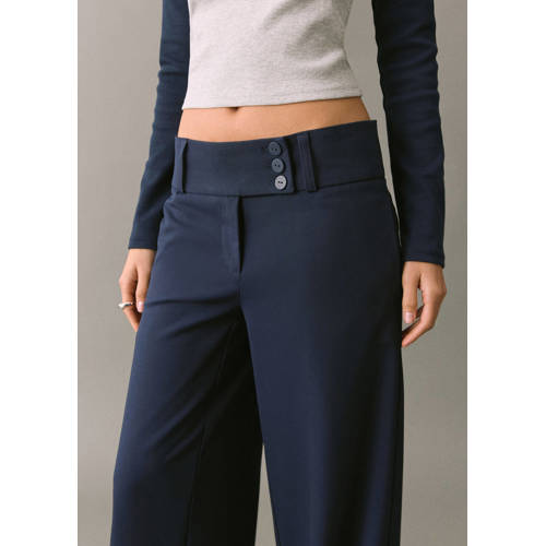 MANGO TEEN pantalon marineblauw Broek Meisjes Polyester Effen - maat 176(XL) afbeelding