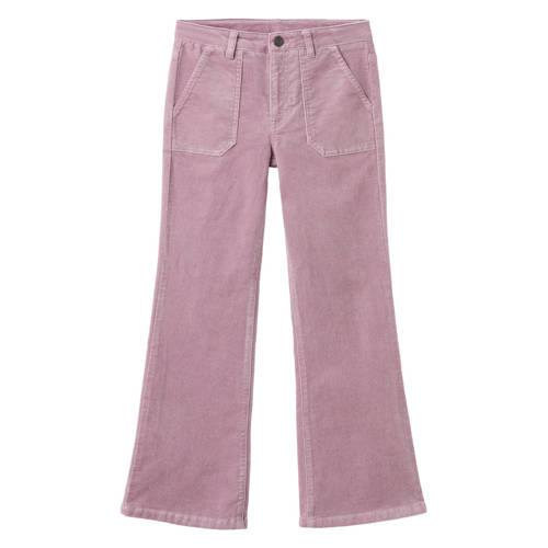 Mango Kids fluwelen flared broek roze Jeans Meisjes Katoen Effen - maat 164 afbeelding