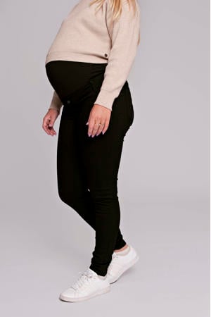 high waist zwangerschaps skinny jeans black denim