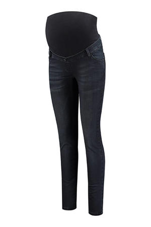 high waist zwangerschaps skinny jeans dark blue denim