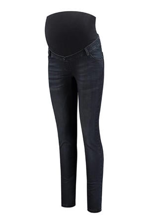 high waist zwangerschaps skinny jeans dark blue denim