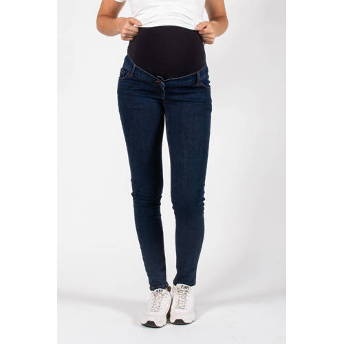 LOVE2WAIT high waist zwangerschaps skinny jeans medium blue denim Blauw - maat 33-32 afbeelding