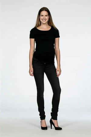 high waist zwangerschaps skinny jeans black denim