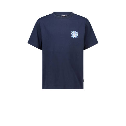 America Today T-shirt met backprint donkerblauw Jongens Katoen Ronde hals - maat 146/152 afbeelding