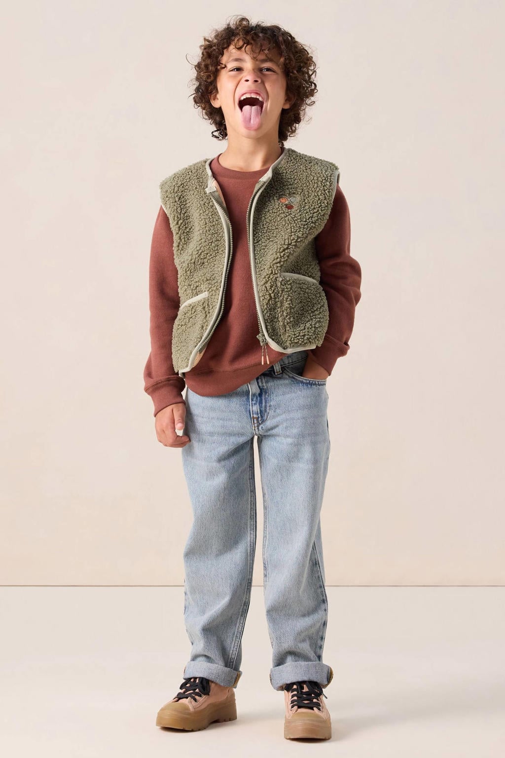 Sissy-Boy teddy gilet donkergroen