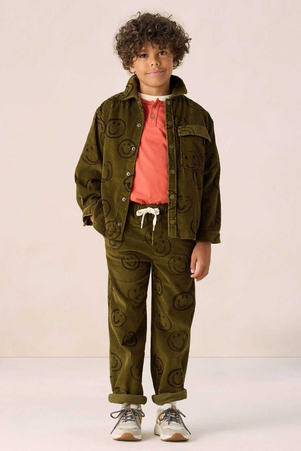 Sissy-Boy corduroy casual broek donkergroen