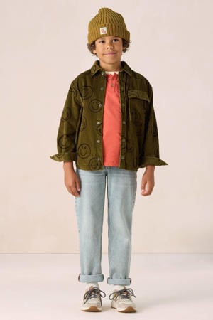 corduroy overhemd donkergroen