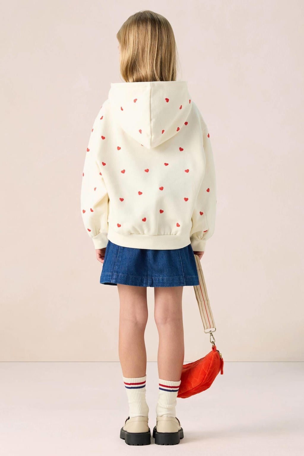 Sissy-Boy hoodie met hartjes ecru