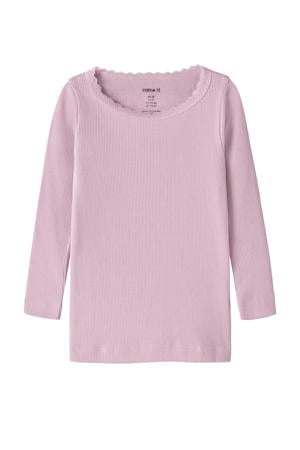 longsleeve rib gebreid roze