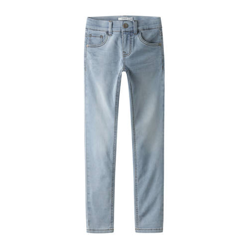 NAME IT KIDS slim fit jeans Blauw Jongens Stretchkatoen Effen - maat 146 afbeelding